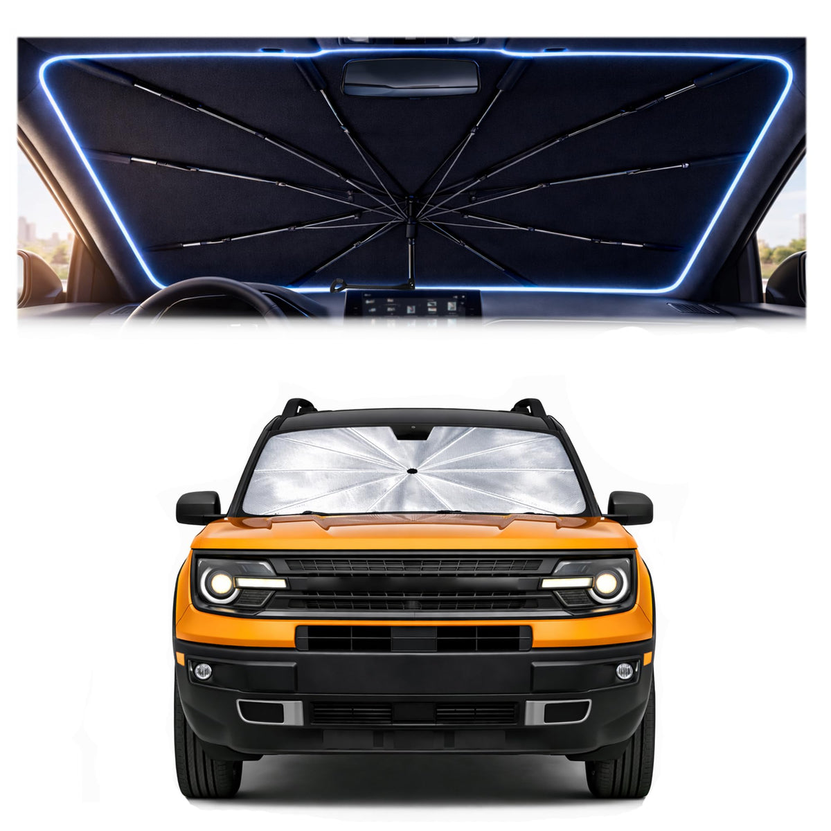 Car Windshield Sun Shade Umbrella for Mercedes Benz GLE 2020-2026