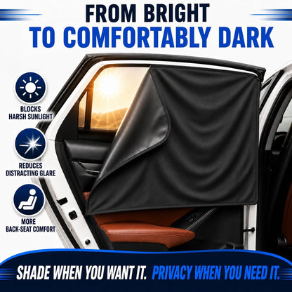 Magnetic Car Window Shades, Blackout UV Protection, 2 Pack