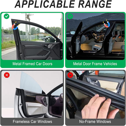 Car Window Shades, 2 PCS Magnetic Double Layer Car Sun Shade for Baby, Auto Back Side Window Screen Curtains with 10 Strong Magnets, Privacy Blackout/Half Cover for SUV, Sedan, Truck