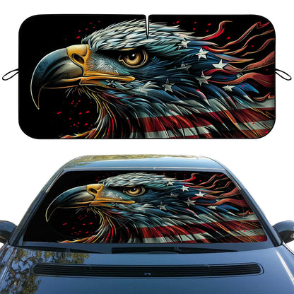 Japanese Cherry Blossoms Car Windshield Sunshade - Folding Red Sun Heatshield Front Window Sun Shade Visor Protector for Sedan, Truck, SUV - 59" L x 31.5" W