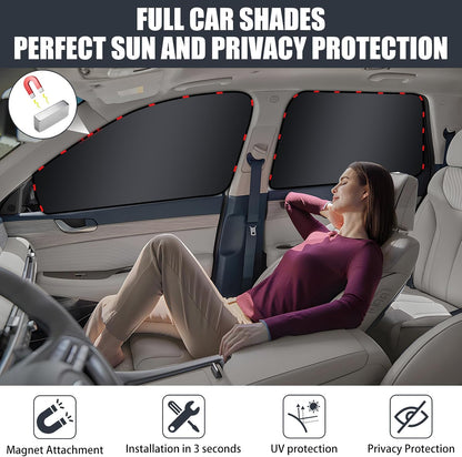 ZATOOTO Magnetic Side Window Sun Shade, Car Window Covers, Heat Reflective