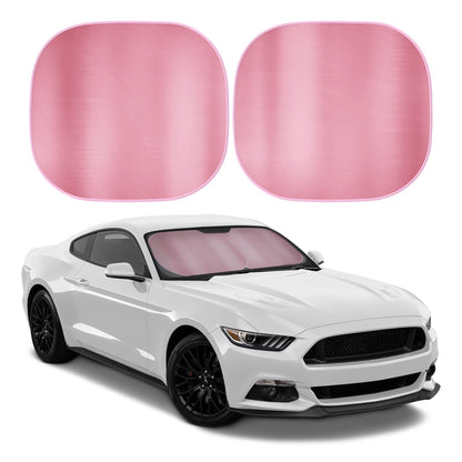 Carbella 2PC Metallic Pink Car Windshield Sun Shade - Car Accessories Sunshade for Windshield - Blocks UV Rays Sun Visor for Window Protector - Easy Setup Keeps Your Vehicle Cool - 31.75 x 28.76