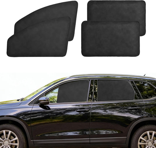 Magnetic Car Privacy Curtains - Suede Side Sun Shades