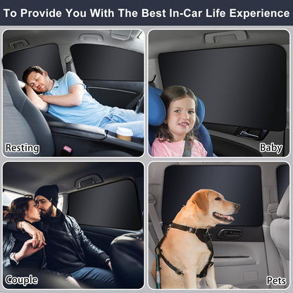 XCBYT Magnetic Car Side Window Shades, Car Sunshade for Baby, 4 Pack