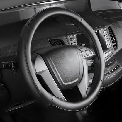 SEG Direct Steering Wheel Cover 15.5-16 inch Heavy-Duty, Black