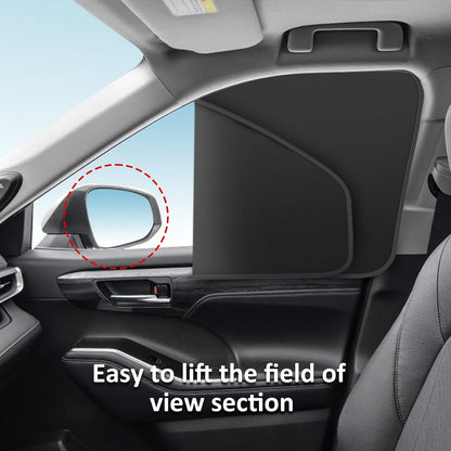 Magnetic Car Window Shades - 100% Block Light Window Tint - 4Pcs