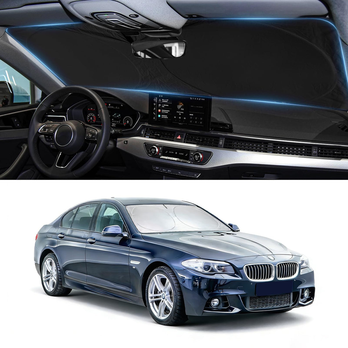 Sun Shade for Audi A4 A5 Sportback S5 RS5 2018-2027 Windshield Sunshade