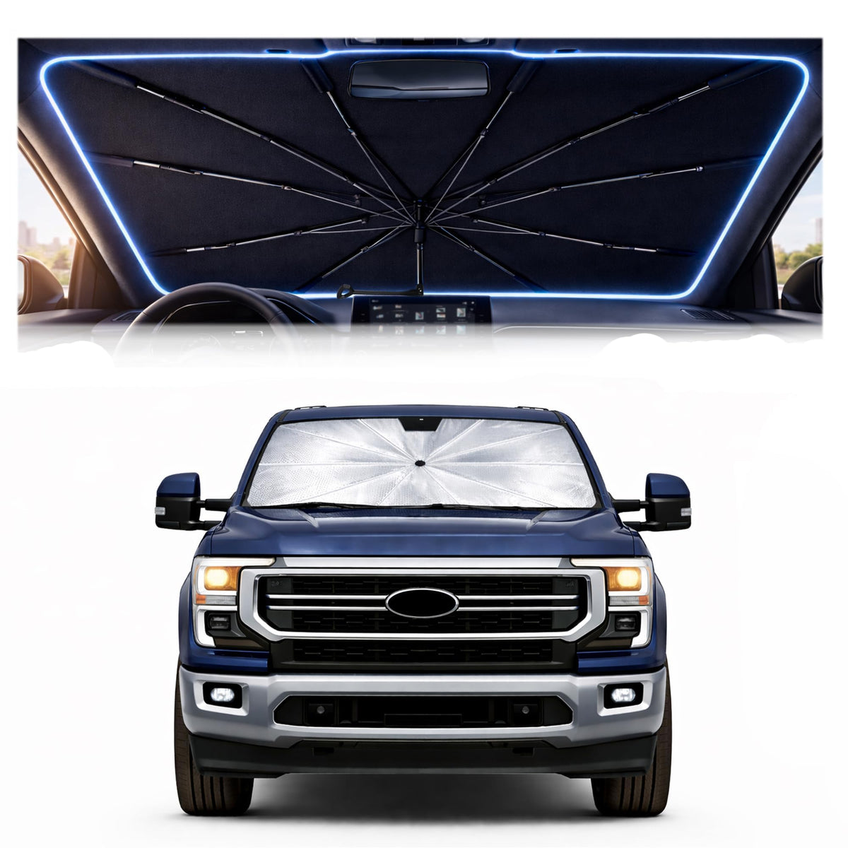 Car Windshield Sun Shade Umbrella for Mercedes Benz GLE 2020-2026