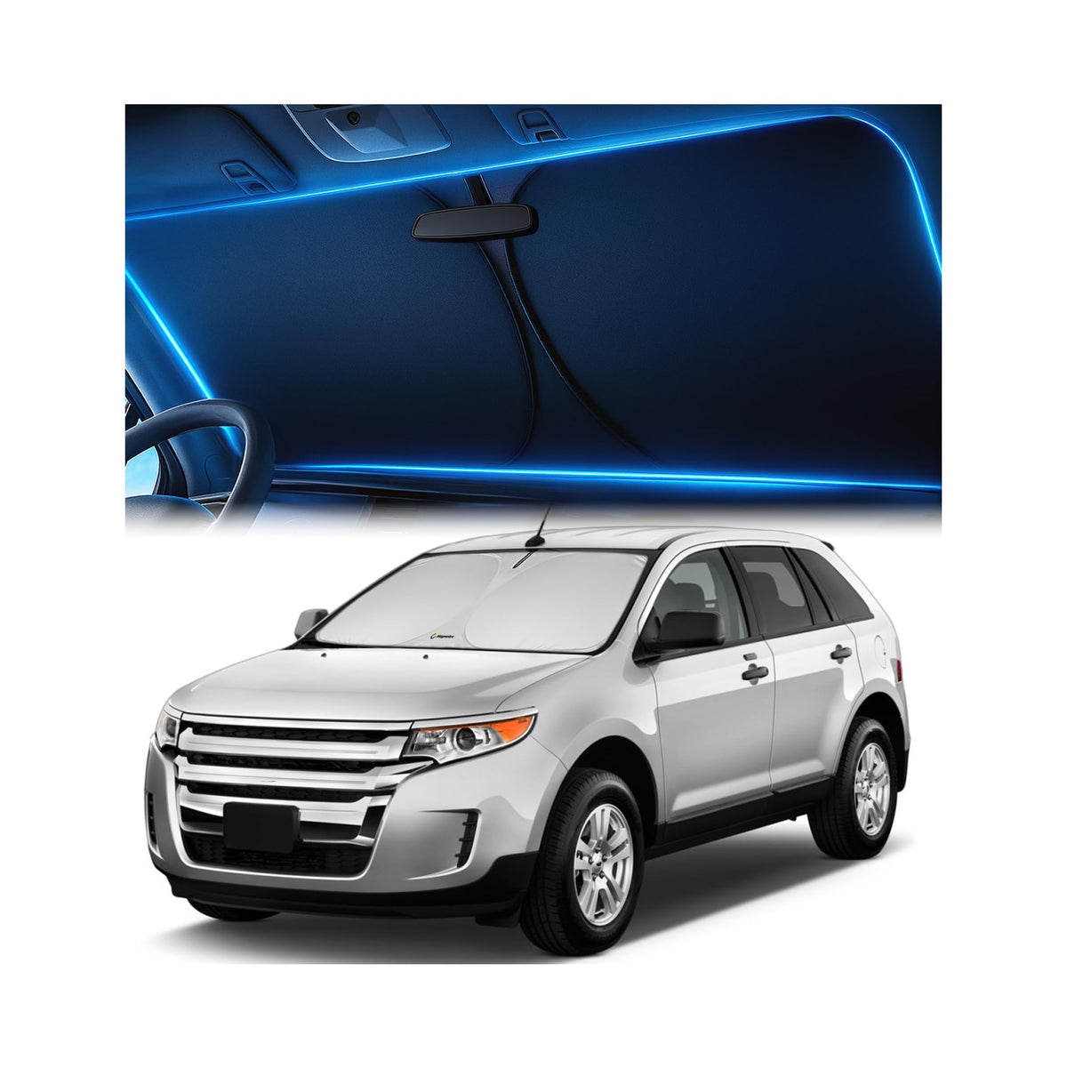 Magnelex Windshield Sun Shade for Kia K5 2021-2026 / Hyundai Sonata 2020-2026, Foldable Car Window Sunshade, Heat & UV Visor Cover, Reflective Front Shades Accessories