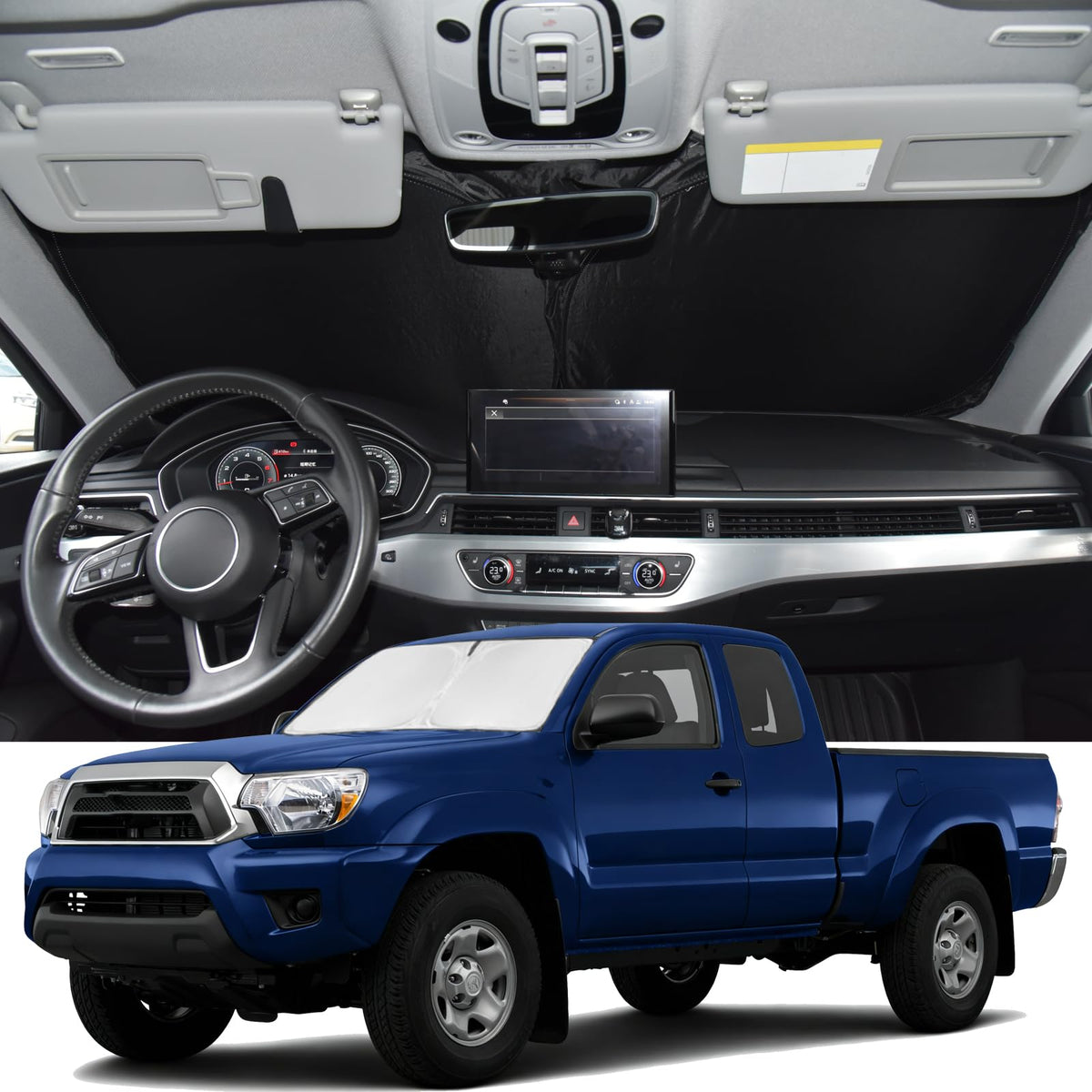 for Toyota Tacoma 2016-2024 2025 2026 Sun Shade Sunshade Windshield Cover
