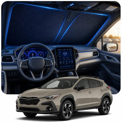 [2026 Upgraded] DooGooCcoo Windshield Sun Shade for Honda Civic 2022-2025 2026 [Cooling Ice-Crystal, 100% Sun Block ] Sunshade for Car Windshield for Honda Civic Sun Shade, Custom Fit Civic.