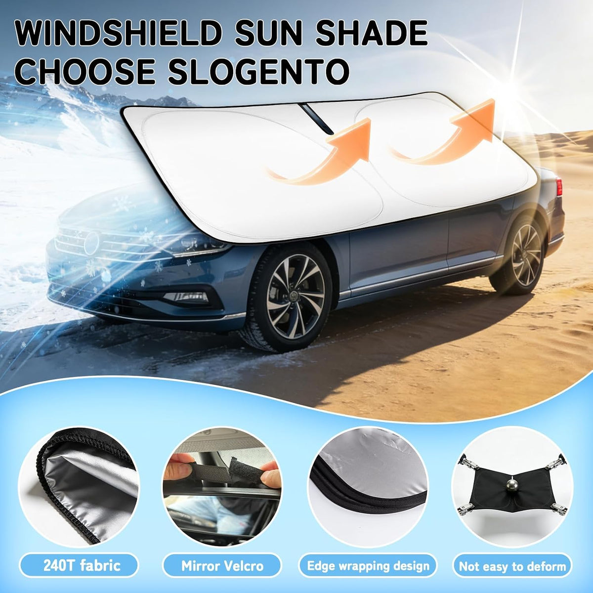Custom Fit Windshield Sun Shade for BMW X1 2016-2026