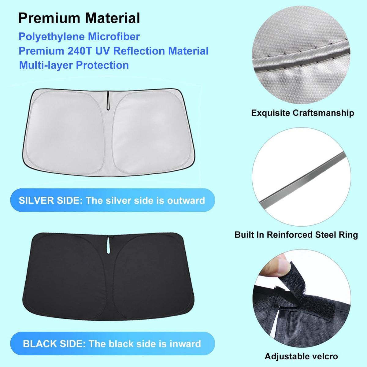 Windshield Sun Shade for Honda CRV 2007-2011 Accessories Foldable Keep Cool