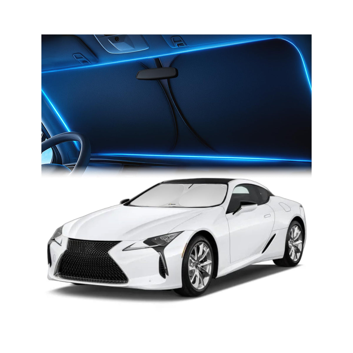 Magnelex Windshield Sun Shade for Kia K5 2021-2026 / Hyundai Sonata 2020-2026, Foldable Car Window Sunshade, Heat & UV Visor Cover, Reflective Front Shades Accessories