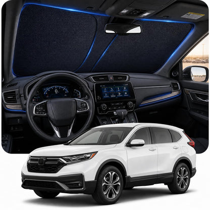 [2026 Upgraded] DooGooCcoo Windshield Sun Shade for Honda Civic 2022-2025 2026 [Cooling Ice-Crystal, 100% Sun Block ] Sunshade for Car Windshield for Honda Civic Sun Shade, Custom Fit Civic.