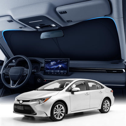 Zanch Custom Windshield Sun Shade for Nissan Altima 2019-2026, 7-Layer UV & Heat Block, 3D Laser Scanned, Interior Protection, Keep Car Cooler, Foldable Car Accessories