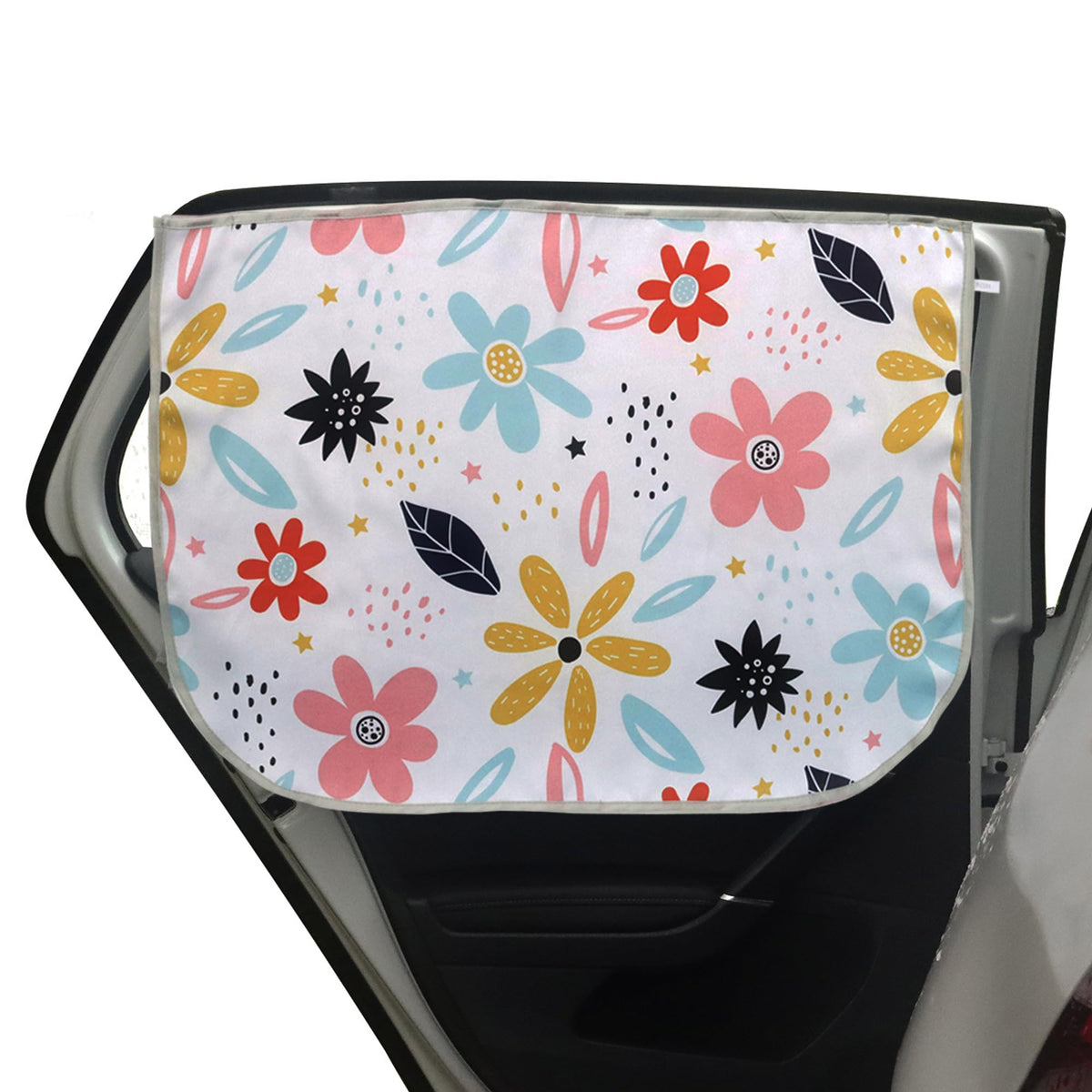 Car Window Shades for Side Windows Baby and Kids,Car Back Window Sun Shade Covers,Strong Magnetic Sunshades Curtains for Truck,27.5" x 19.5" (Flower)