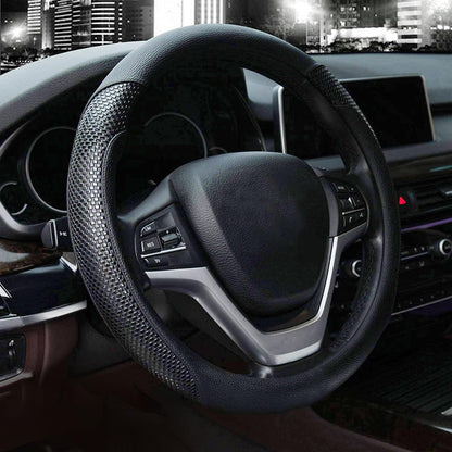 Valleycomfy Steering Wheel Cover with Microfiber Leather for Car Truck SUV 15 inch (Blue)