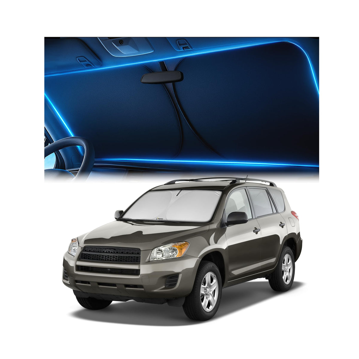 Magnelex Windshield Sun Shade for Kia K5 2021-2026 / Hyundai Sonata 2020-2026, Foldable Car Window Sunshade, Heat & UV Visor Cover, Reflective Front Shades Accessories