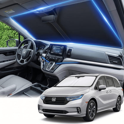 for Honda Accord 2018-2022 Windshield Sun Shade Front Window Shade Custom Fit Accord Accessories Sun Visor Foldable Shade Blocks UV Rays Summer Must Have Car Accessories