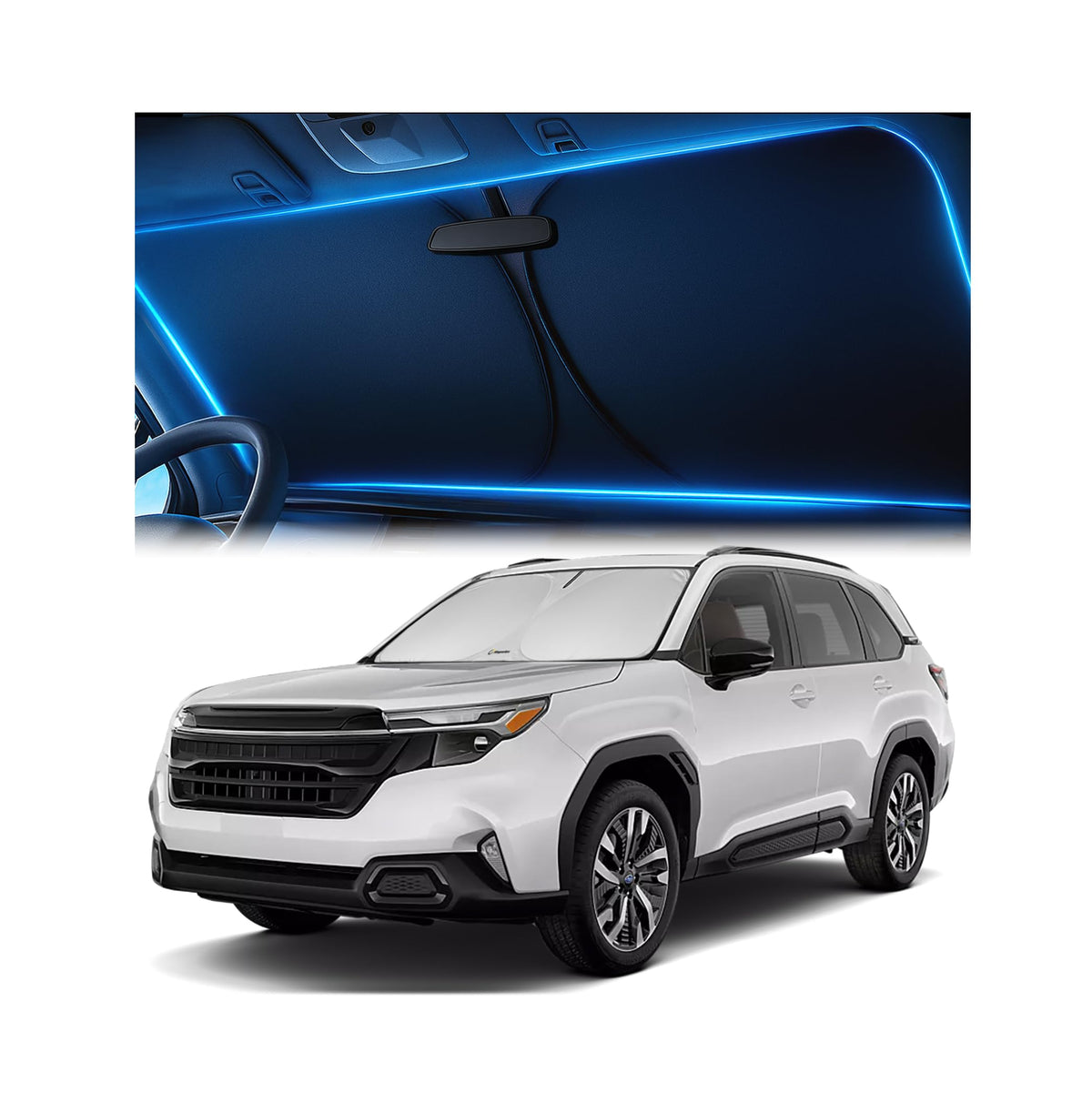 Magnelex Windshield Sun Shade for Kia K5 2021-2026 / Hyundai Sonata 2020-2026, Foldable Car Window Sunshade, Heat & UV Visor Cover, Reflective Front Shades Accessories