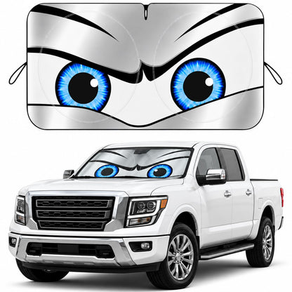 Car Windshield Sun Shade, Universal Fit Midsized Sedan SUV, Cool Gray