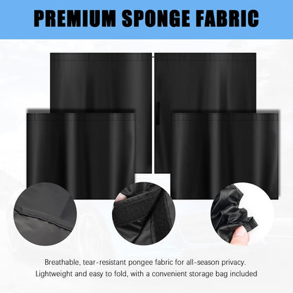 3PCS Car Privacy Curtains Kit,Rear Window Car Curtains & Divider Curtain for Blocking Sunlight & Protecting Privacy,Black Coated Cars Window Shades for Cars SUVs