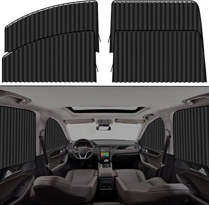 XCBYT Car Privacy Curtains for Side Window, 4 Pack Blackout