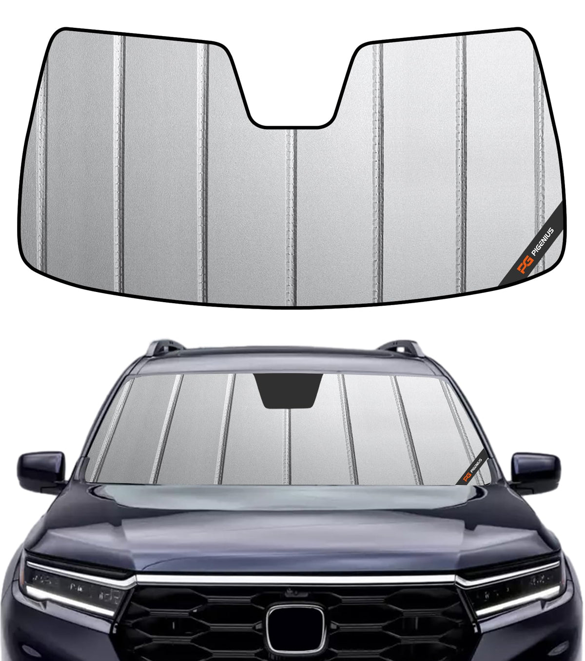Pigenius Windshield Sunshade for Honda Pilot 2023-2026 Front Window Sun Shade - AstraGuard
