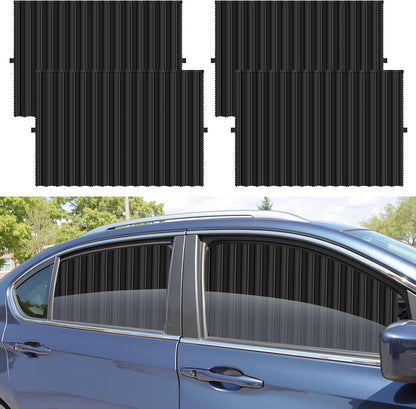 Magnetic Car Privacy Curtains, 4Pack Car Window Shades for Side Window