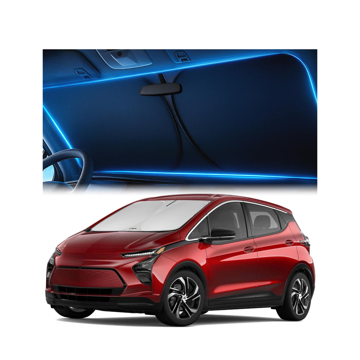 Magnelex Windshield Sun Shade for Kia K5 2021-2026 / Hyundai Sonata 2020-2026, Foldable Car Window Sunshade, Heat & UV Visor Cover, Reflective Front Shades Accessories