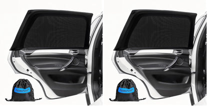 Car Window Shades(2 Pack)-Side Window Sun Shades, UV Protection Breathable Spandex Baby Window Covers, Universal Fit Most of Cars, Protect Privacy for Family-(27.2"x39.8"), Black