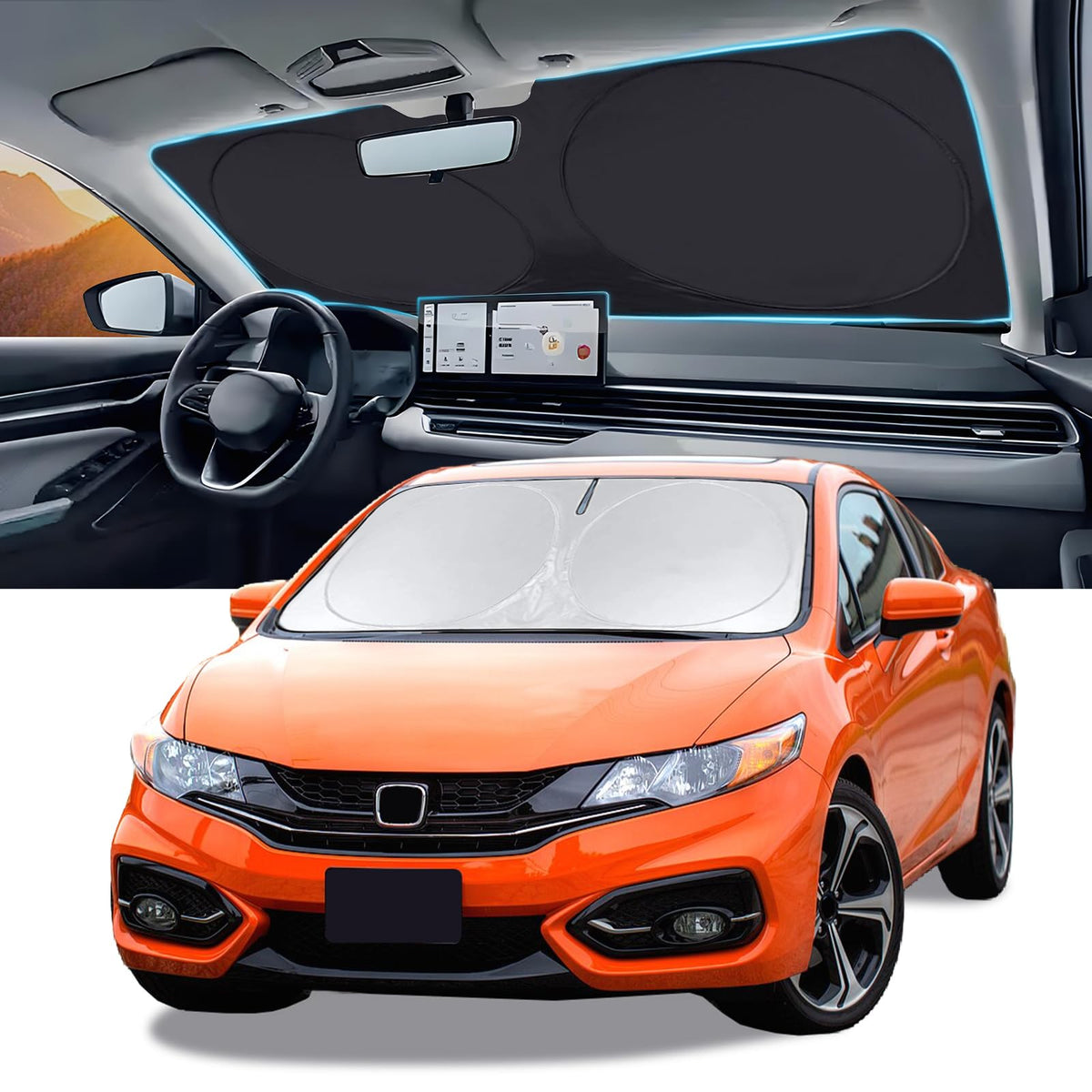 Sun Shade for Audi A4 A5 Sportback S5 RS5 2018-2027 Windshield Sunshade