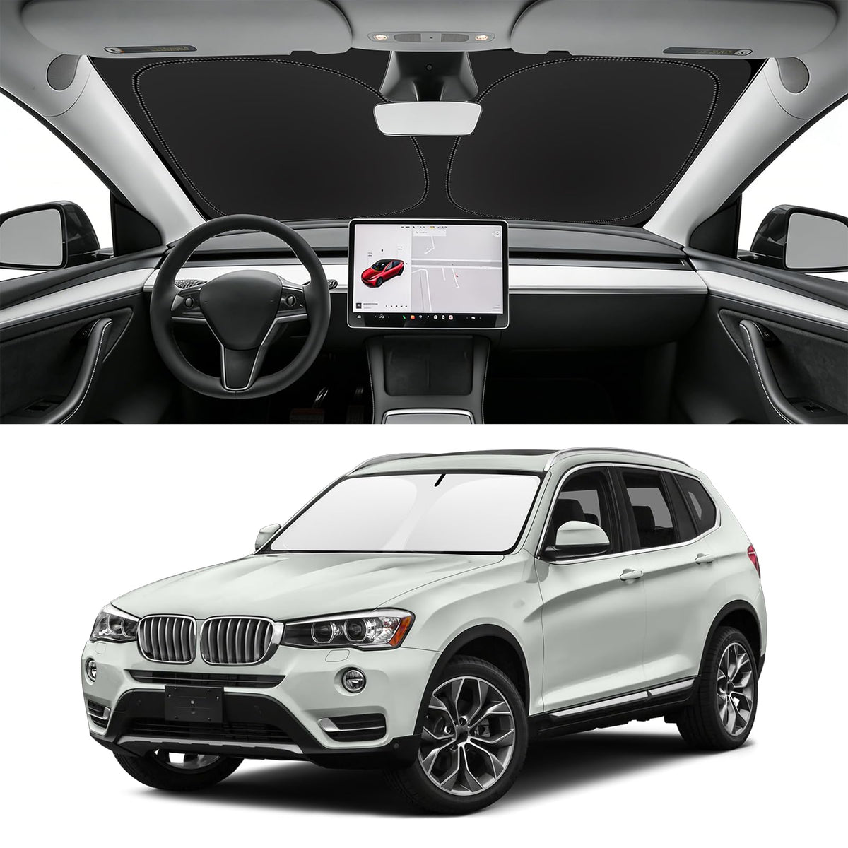 Custom Fit Windshield Sun Shade for BMW X1 2016-2026