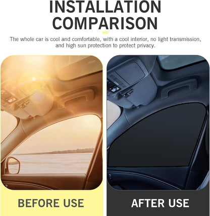 4PCS Auto Window Shade, Magnetic Side Window Sun Shade, Block Light Car Window Covers, Heat Insulation and UV Protection Car Curtain, Universal Interior Accessories