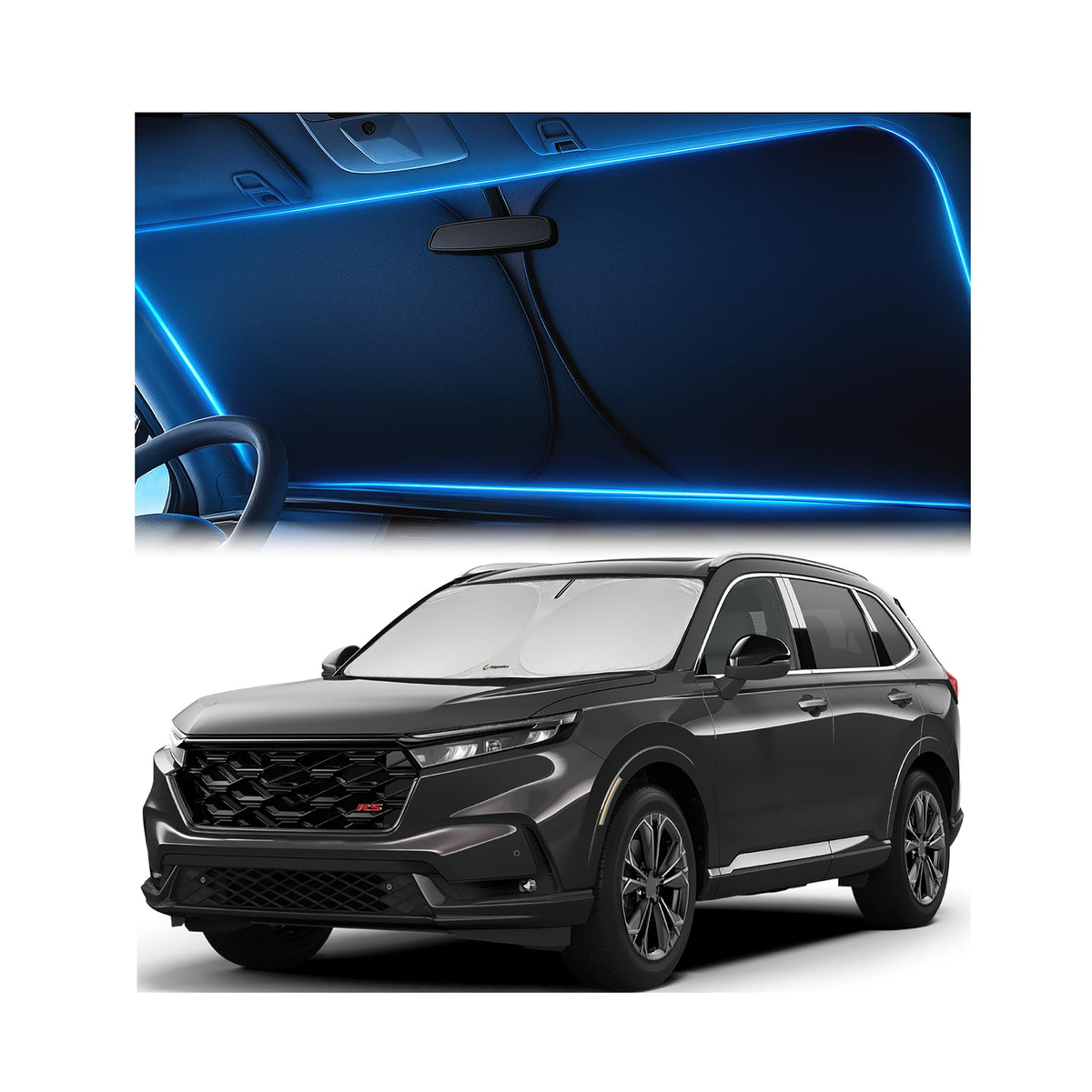 Magnelex Windshield Sun Shade for Kia K5 2021-2026 / Hyundai Sonata 2020-2026, Foldable Car Window Sunshade, Heat & UV Visor Cover, Reflective Front Shades Accessories