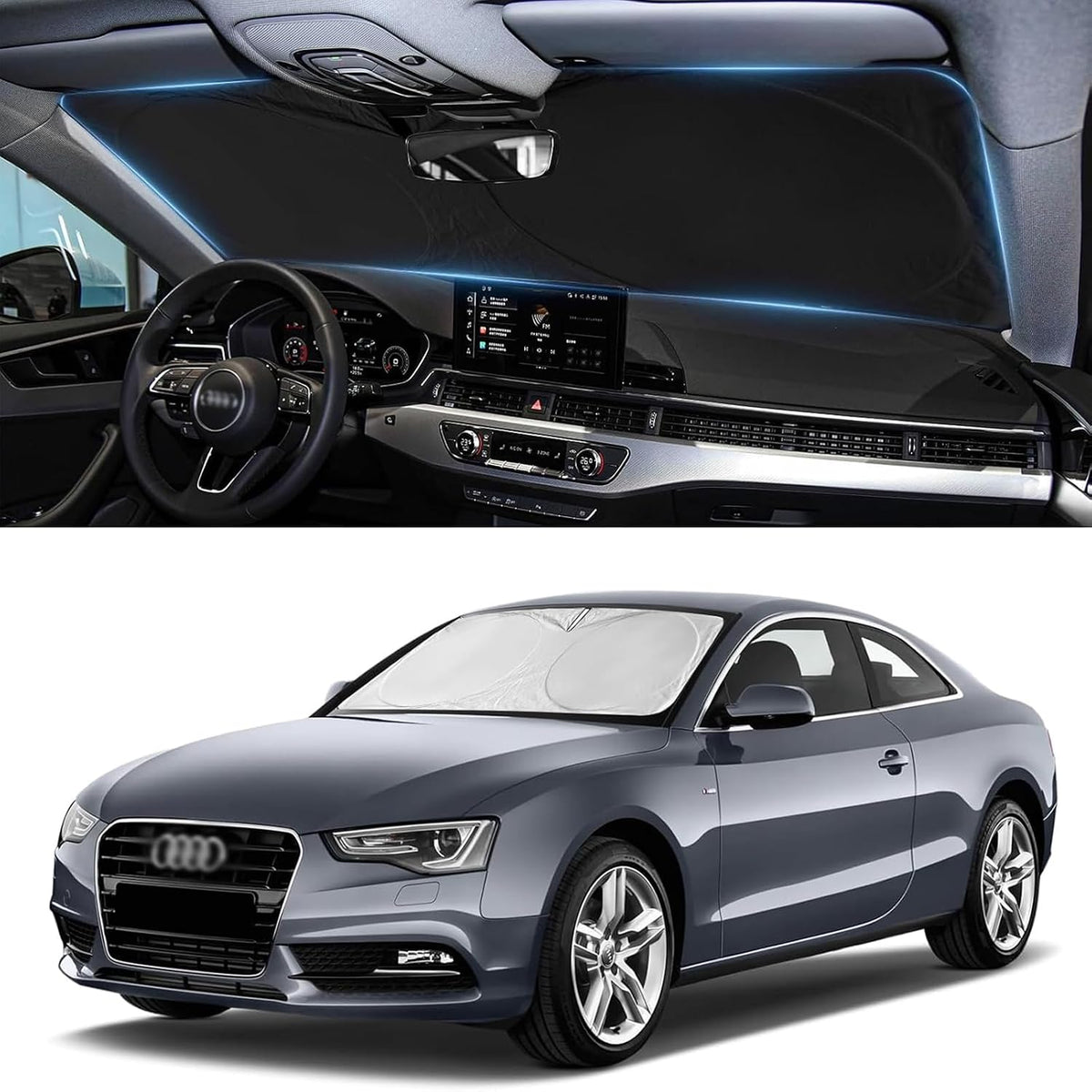 Sun Shade for Audi A4 A5 Sportback S5 RS5 2018-2027 Windshield Sunshade