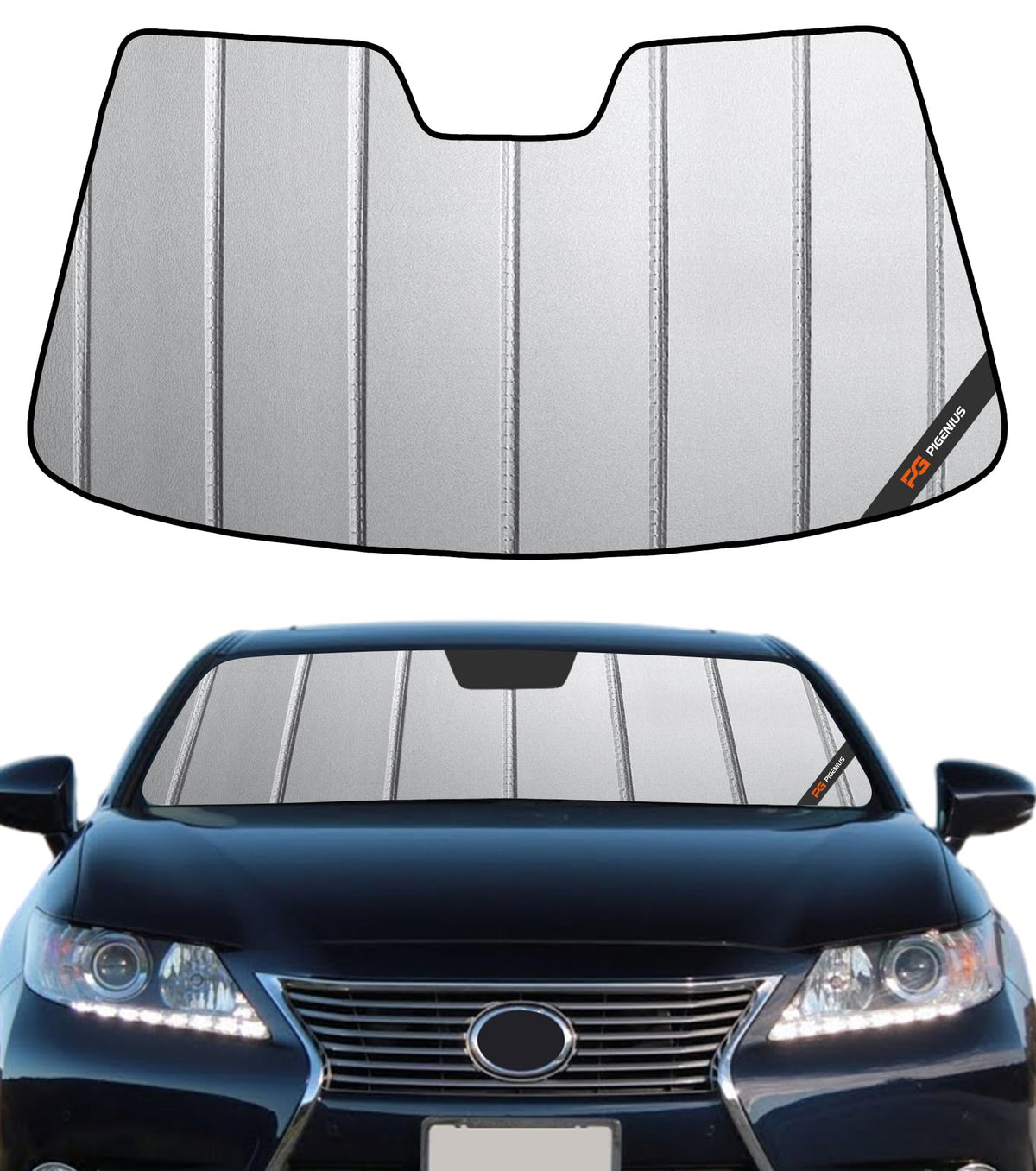 Pigenius Windshield Sunshade for Lexus IS200t/IS250/IS300/IS350/IS F 2014-2020 Front Window Sun Shade - AstraGuard