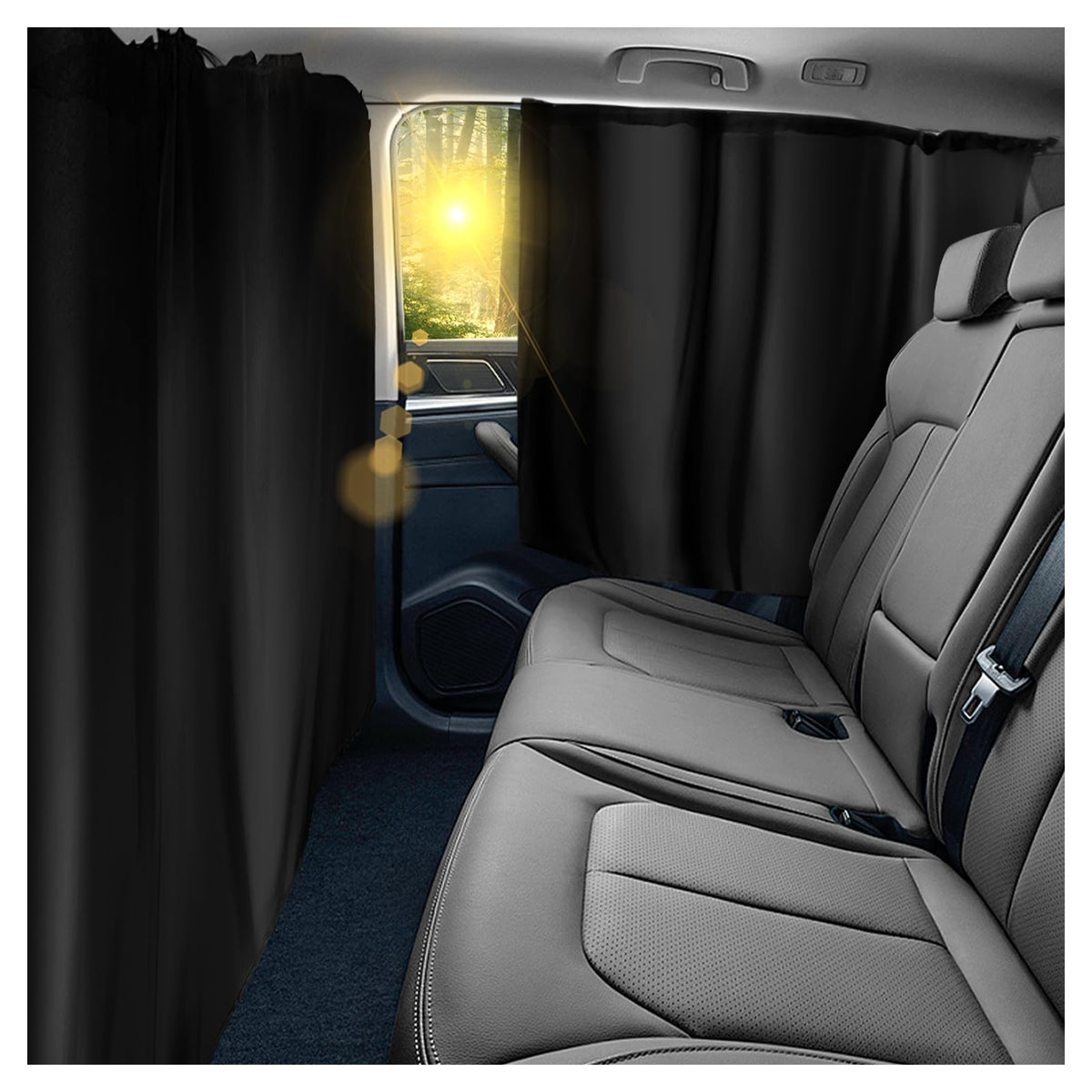4PCS Car Window Shades Kit with Tailgate Shade,Thickened Vinyl Coated Car Window Covers for Privacy and Maintaining Cool Auto Interior Temperature,Universal Cars Curtains for Windows