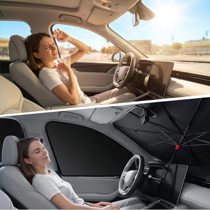Car Window Shades & Windshield Sun Shade, Magnetic Car Sun Shade Set