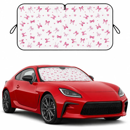 Car Windshield Sun Shade, Universal Fit Compact Sedan SUV, Angry Red