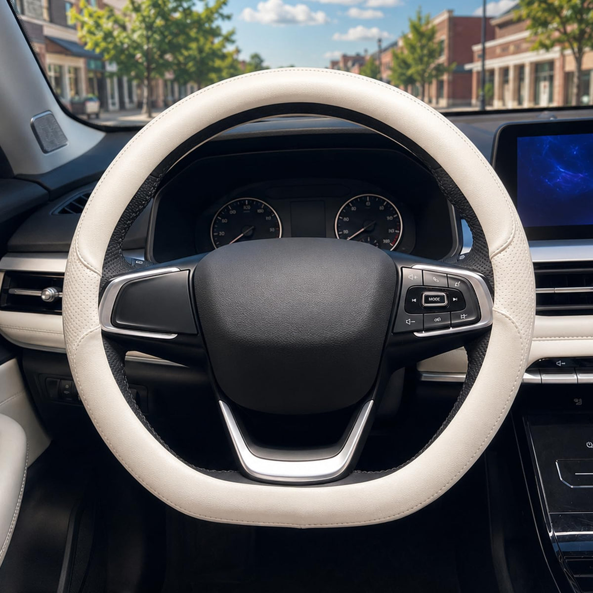 Steering Wheel Cover 14.5"-15", Non-Folding Packaging, Heavy-Duty