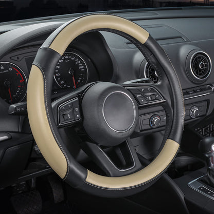 SEG Direct Steering Wheel Cover 15.5-16 inch Heavy-Duty, Black