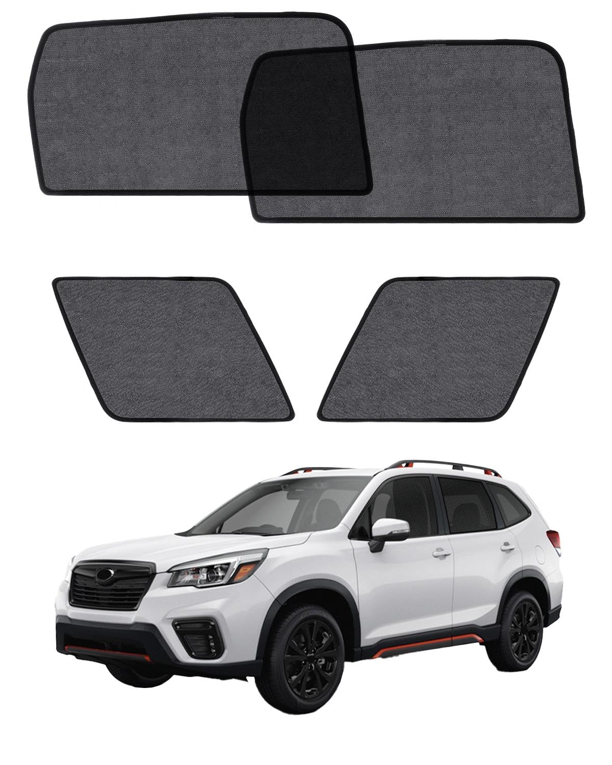 Car Window Shade for Honda Pilot 2016-2022,2 Pack UV & Glare Protection, Breathable Privacy Screen, Insect & Bug Blocker Magnetic Mesh Side Rear Sun Shades for Baby Camping, Napping & Travel