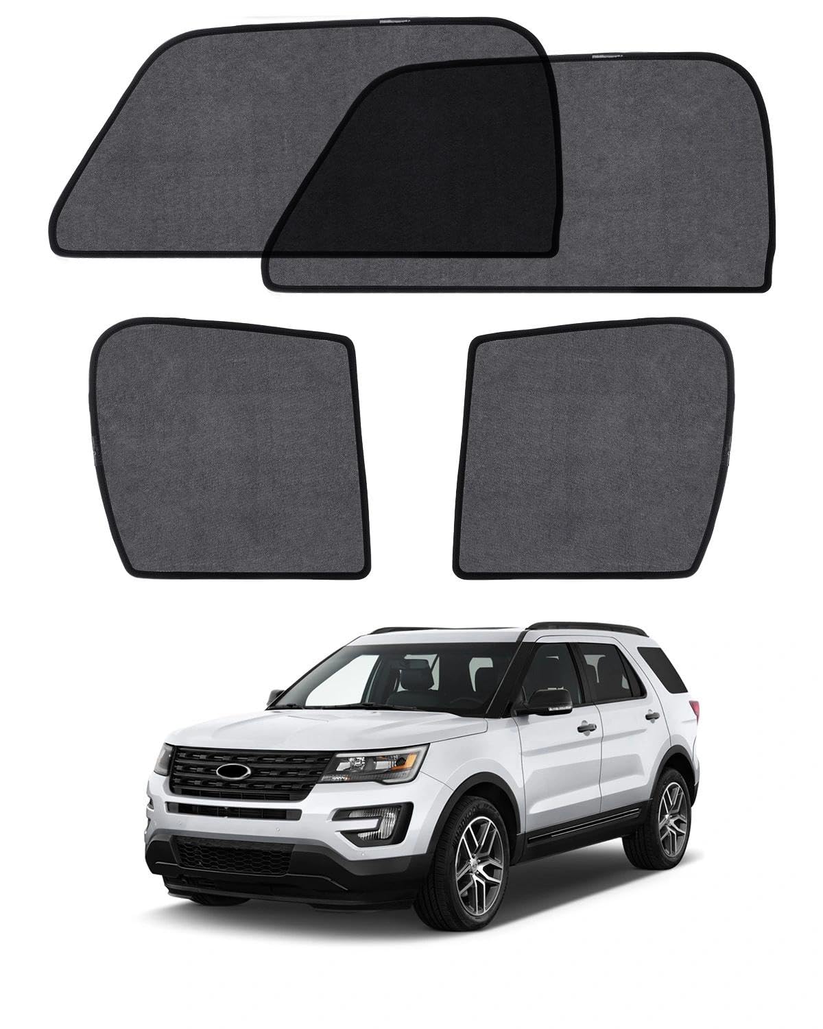 Car Window Shade for Honda Pilot 2016-2022,2 Pack UV & Glare Protection, Breathable Privacy Screen, Insect & Bug Blocker Magnetic Mesh Side Rear Sun Shades for Baby Camping, Napping & Travel