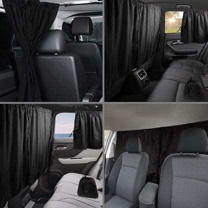 Car Privacy Curtains, Universal Car Window Shades Light Blocking Sunshades, Auto Blackout Curtains Baby Shades Wide Sedan SUV Sunshade Screen Covers for Travel Camping Nap Sleeping (3 pcs)