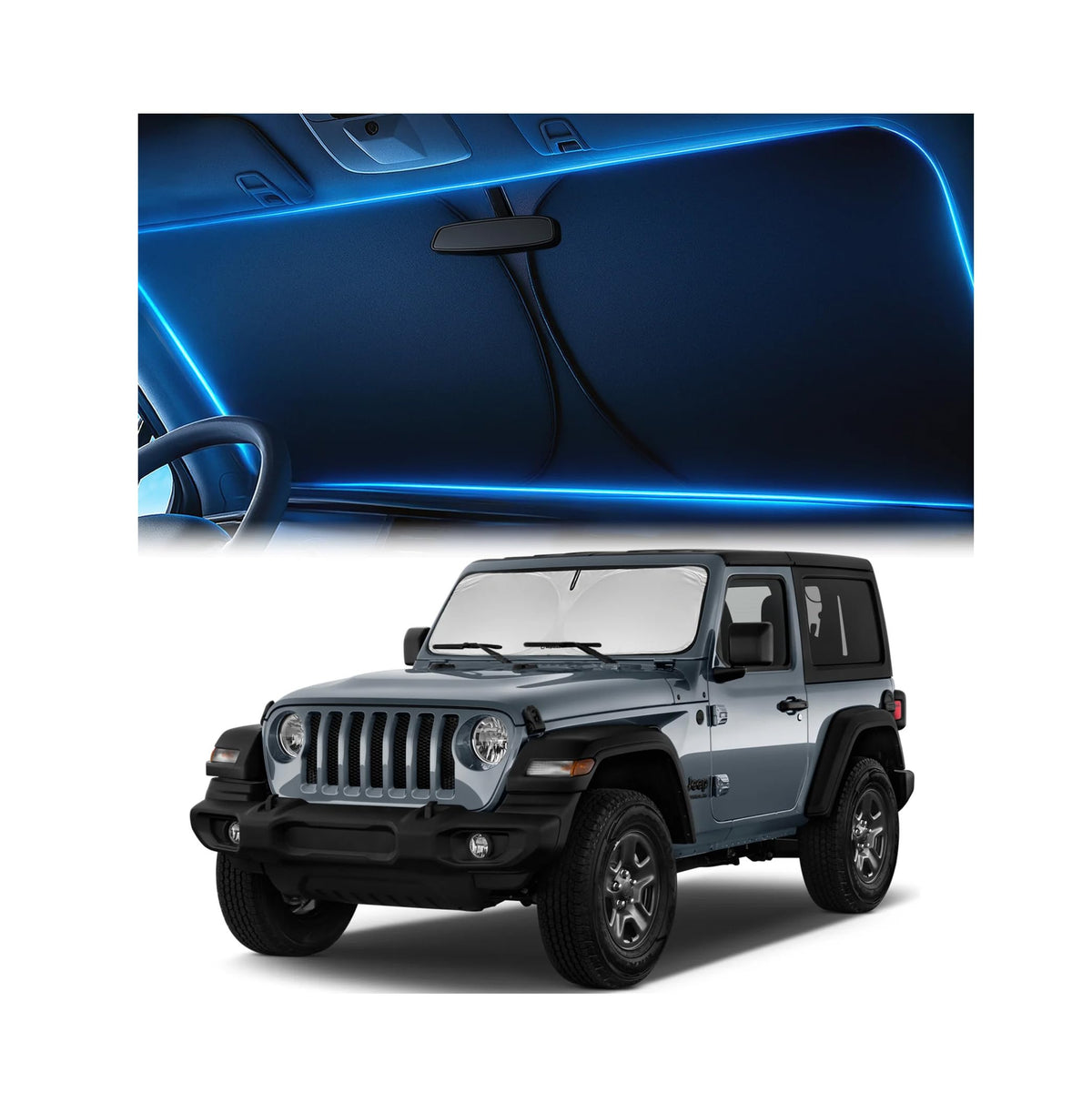 Magnelex Windshield Sun Shade for Kia K5 2021-2026 / Hyundai Sonata 2020-2026, Foldable Car Window Sunshade, Heat & UV Visor Cover, Reflective Front Shades Accessories