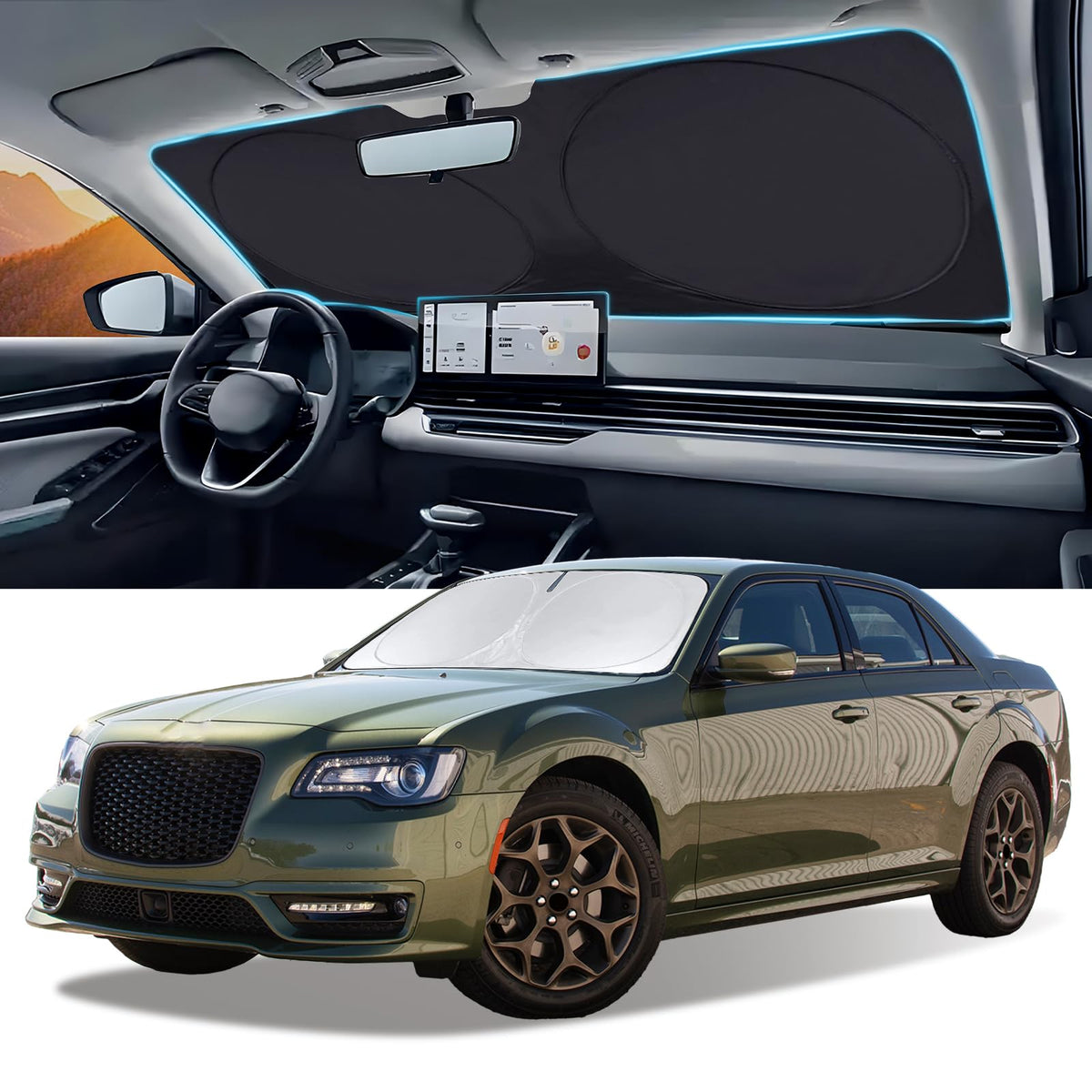Windshield Sun Shade for Chevrolet Chevy Traverse LS, LT 2018-2026 Sunshade