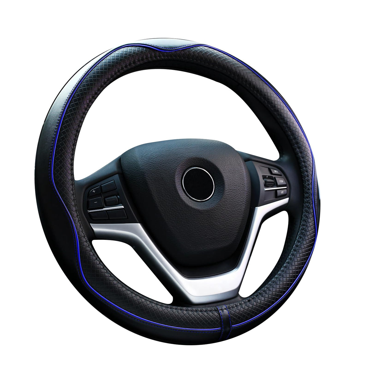 Valleycomfy Steering Wheel Covers Universal 15.75 inch - Genuine Leather