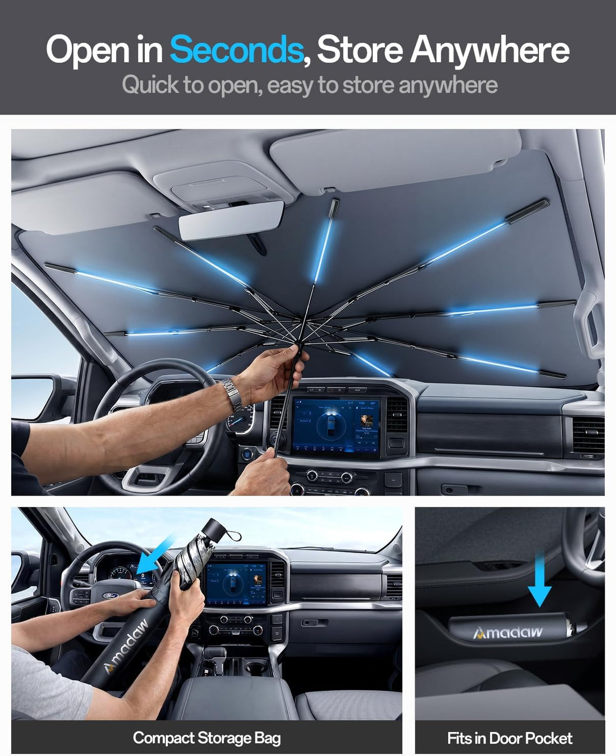 Windshield Sun Shade for Lexus RX 300/350 /400 （2000–2026）